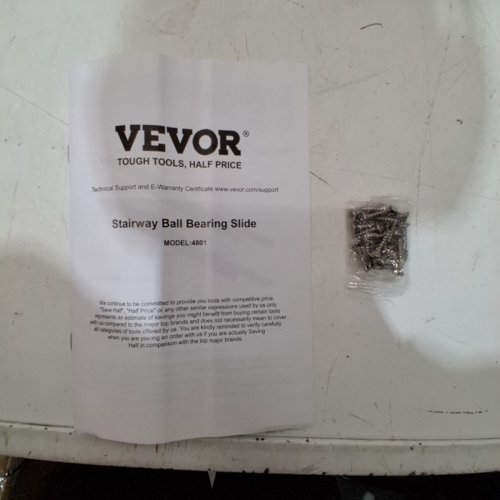 VEVOR UNDERMOUNT DRAWER SLIDES UNDER STAIR CABINET RAILS - 32" - 260 LBS CAP - BLACK (MODEL: 4801) image 3
