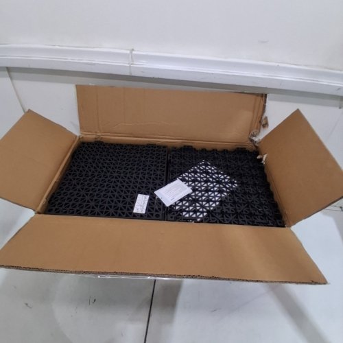 50PK VEVOR MODULAR INTERLOCKING DRAINAGE MATS - 12" - BLACK image 2