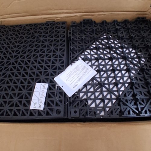 50PK VEVOR MODULAR INTERLOCKING DRAINAGE MATS - 12" - BLACK image 3