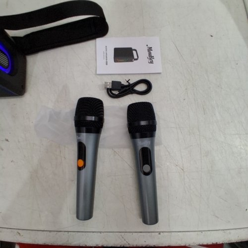 3PC MOUKEY PORTABLE KARAOKE SPEAKER WITH 2 MICROPHONES - BLACK (MODEL: MPS5) image 6