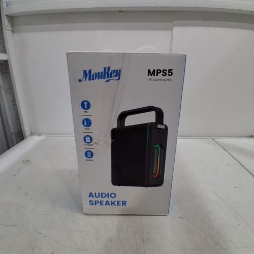 3PC MOUKEY PORTABLE KARAOKE SPEAKER WITH 2 MICROPHONES - BLACK (MODEL: MPS5) image 7