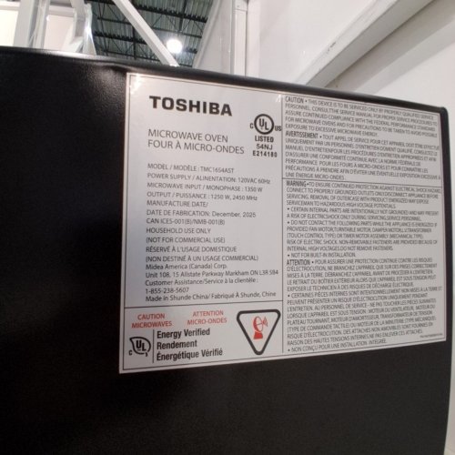 TOSHIBA LCD DISPLAY AND SMART SENSOR MICROWAVE OVEN WITH ORIGIN INVERTER TECHNOLOGY, - 1.6 CU.FT - STAINLESS STEEL (MODEL: TMC16S4AST ) image 3