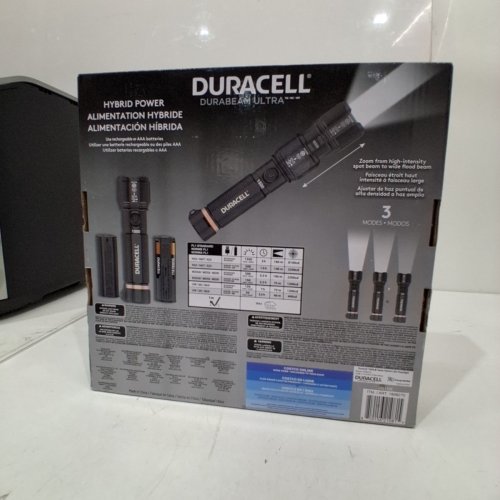 4PK DURACELL HYBRID LED FLASHLIGHTS - 1500LM - BLACK (MODEL:1806270) image 3