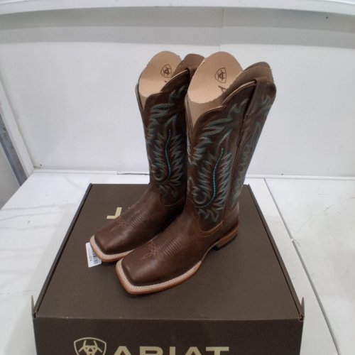 WOMEN’S ARIAT FRONTIER TILLY COWGIRL BOOTS - 8.5 - RODEO TAN/BROWN (STYLE: 10042423) image 2