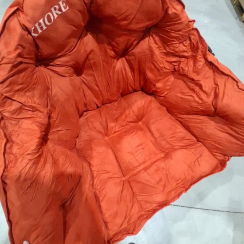 KHORE PADDED CUSHION OUTDOOR FOLDING LOUNGE PATIO CLUB CHAIR - ORANGE image 3