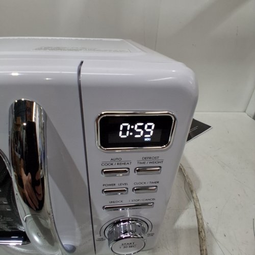 GALANZ RETRO STYLE COUNTERTOP MICROWAVE OVEN - 0.7CU.FT. - WHITE (MODEL: GLCMKZ07WER07) image 2