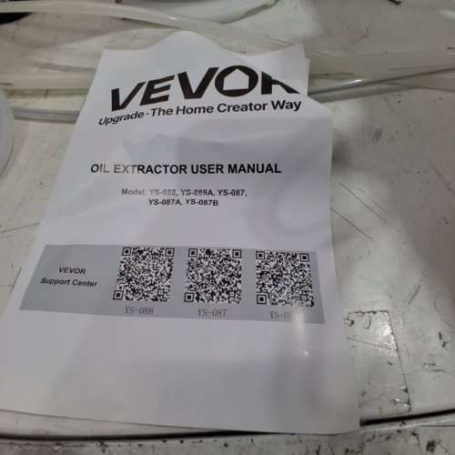 VEVOR PNEUMATIC/MANUAL OIL CHANGER VACUUM EXTRACTOR - 1.7GAL - WHITE (MODEL: YS-087) image 3