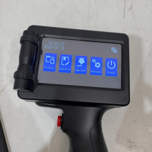 WELCZEK HANDHELD INKJET PRINTER, PORTABLE HANDHELD PRINTER WITH 4.3" TOUCH SCREEN QUICK DRYING INKJET CODING MACHINE FOR BARCODE LABEL TEXT LOGO BATCH NUMBER - BLACK - (MODEL:TIJ127) image 2
