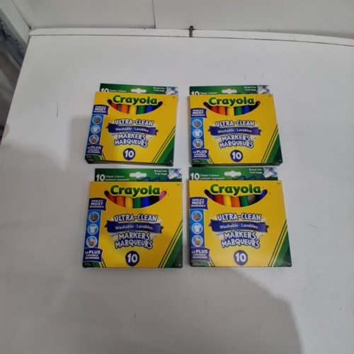 4 (10PK) CRAYOLA ULTRA-CLEAN WASHABLE BROAD LINE MARKERS - CLASSIC COLORS image 2