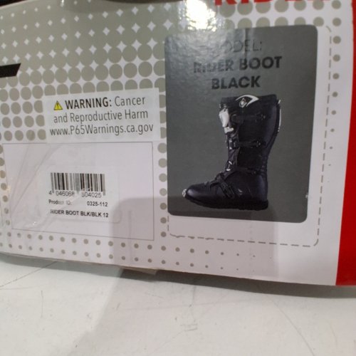 MEN'S O'NEAL RIDER BOOTS - SIEZE 12 - BLACK (MODEL: 0325-112) image 2