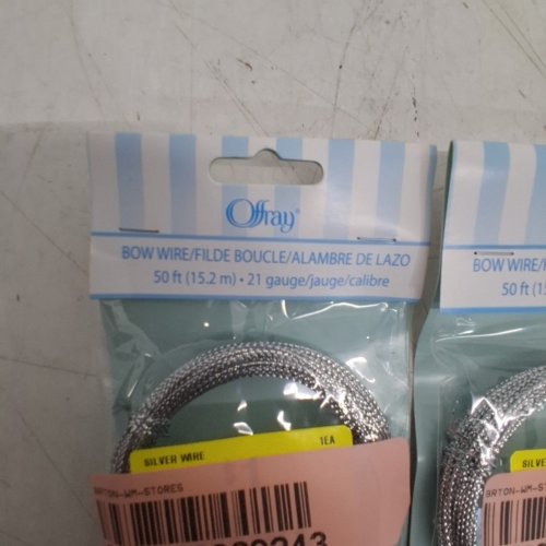 7 OFFRAY ACCESSORIES BOW MAKING WIRE - 50FT - 21 GAUGE - SILVER image 3