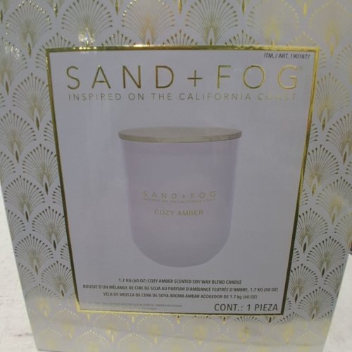 SAND + FOG COZY AMBER SCENTED SOY WAX BLEND 4-WICK CANDLE - 1.7 KG (60 OZ) (MODEL: 1901877) image 5