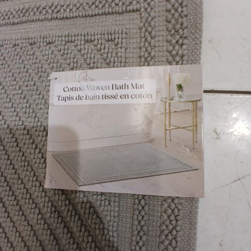 RIVIERA HOME COTTON WOVEN BATH MAT - 24" X 34" - BEIGE (STYLE: 1973133) image 3