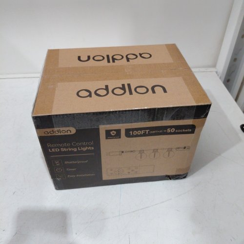 ADDLON OUTDOOR WATERPROOF STRING LIGHTS WITH REMOTE - 100FT - BLACK (MODEL: ADDLON-100) image 2