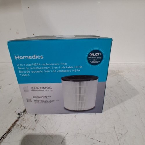 HOMEDICS 3-IN-1 TRUE HEPA REPLACEMENT FILTER ACTIVATED CARBON FILTER, DUST REMOVER FOR MODELS AP-T95, APT100 - WHITE - (MODEL: T100FL) image 4