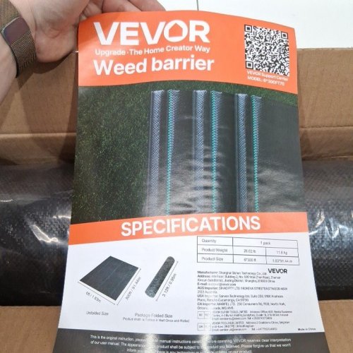 HEAVY DUTY PREMIUM FABRIC WEED PLANT BARRIER - 6FT X 300FT - BLACK (MODEL: 6*300FT70) image 4