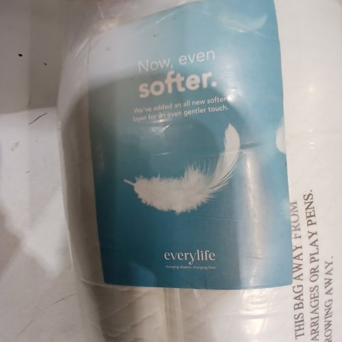 EVERYLIFE MEMORY FOAM FILLING BED MATTRESS - FULL - UPGRADED SOFTNESS - LIGHT WHITE, LIGHT BLUE image 2