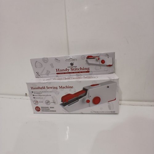 CHENSHENG HANDHELD PRE-THREADED SEWING MACHINE - WHITE/RED image 2