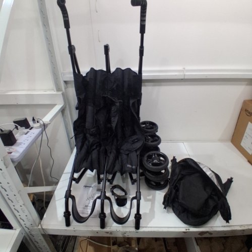 INGENUITY 3DLITE DOUBLE UMBRELLA STROLLER - 50LBS MAX - BLACK -(MODEL:31923) image 2