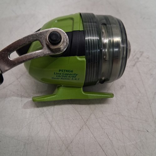 SHAKESPEARE PITCHIN STIK SPINCAST REEL - R/H - 6LBS - 3.4:1 GEAR RATIO - GREEN (MODEL: PSTKG6) image 2