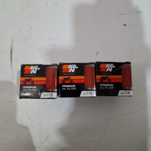 3 K&N OIL FILTER POWERSPORTS HIGH PERFORMANCE CARTRIDGE - FITS SELECT MOTORBIKE MODELS - RED/GREY (MODEL: KN-116) image 2