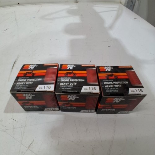 3 K&N OIL FILTER POWERSPORTS HIGH PERFORMANCE CARTRIDGE - FITS SELECT MOTORBIKE MODELS - RED/GREY (MODEL: KN-116) image 3