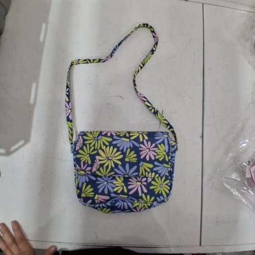 FLORAL CROSSBODY BAG - 10" - BLUE/YELLOW image 2