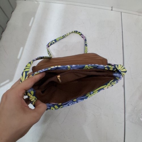 FLORAL CROSSBODY BAG - 10" - BLUE/YELLOW image 3