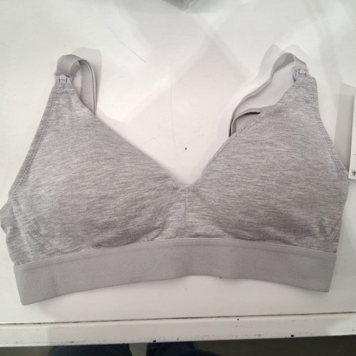WOMEN'S COTTON NURSING BRA - MEDIUM - GREY (STYLE: 14318) image 2