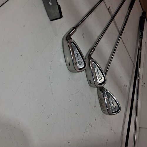 7PC MEN'S CALLAWAY STRATA GOLF BAG/CLUBS - BLACK/GREY image 5