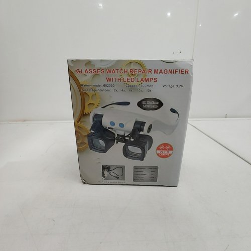 LED WATCH REPAIR MAGNIFIER GLASSES - 2X, 4X, 6X, 10X, 13X MAGNIFICATION; 3.7V; 300MAH - WHITE AND BLACK image 5