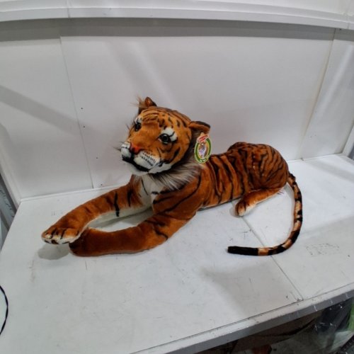 MELISSA & DOUG LIFELIKE GIANT PLUSH TIGER STUFFED ANIMAL, SOFT FABRIC, BEAUTIFUL TIGER MARKINGS, HAND CRAFTED - TIGER STRIPE (MODEL: 2103) image 2