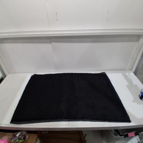 SHEER CURTAIN PANEL ROD POCKET - 84" X 32" - BLACK image 2