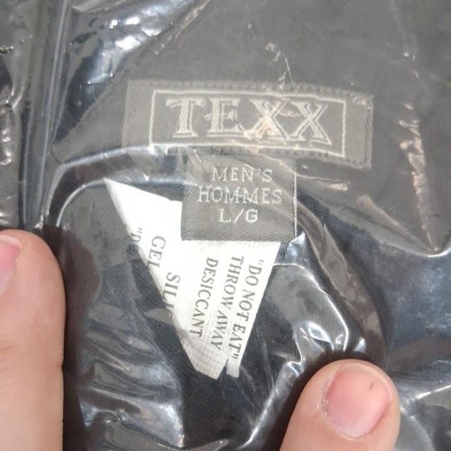 MEN'S TEXX BUTTON UP LONG SLEEVE WORKING SHIRT - LARGE - BLACK (STYLE: MS-905B) image 3