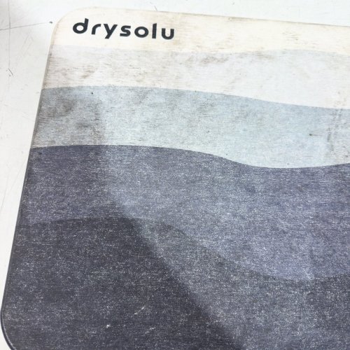 DRYSOLU ULTRA ABSORBENT DIATOMACEOUS EARTH STONE BATH MAT - 15" X 23" - GREY / BLUE / WHITE (STYLE: WAVY) image 3
