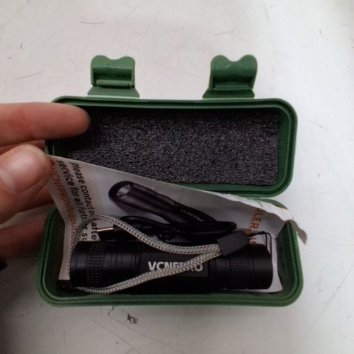 RECHARGEABLE LED EGG CANDLER FLASHLIGHT WITH CASE - BLACK image 2