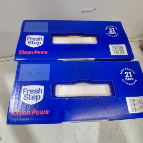 2PK FRESH STEP CLEAN PAWS MULTI-CAT LOW TRACKING LOW DUST SCENTED CAT LITTER W/ THE POWER OF FEBREZE - 2 BOXES OF 18.5LBS EACH - (MODEL: 31888) image 3