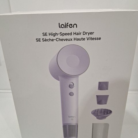 LAIFEN SE HIGH SPEED HAIR DRYER WITH 3 NOZZLE ATTACHMENTS AND TRAVEL BAG - PURPLE (MODEL: 1876543) image 6