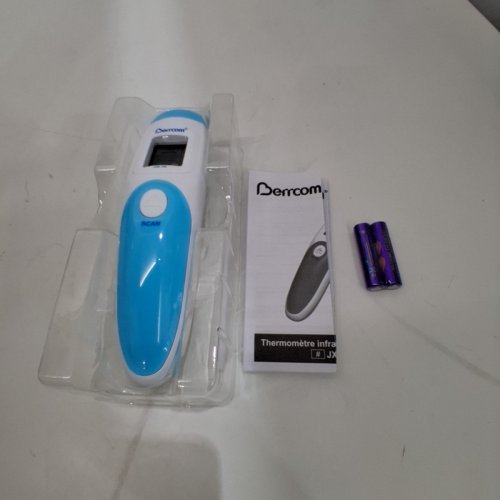 BERRCOM NON-CONTACT INFRARED THERMOMETER FOR BODY, SURFACE, OR ROOM TEMPERATURE - BLUE/WHITE (MODEL: JXB-195) image 4