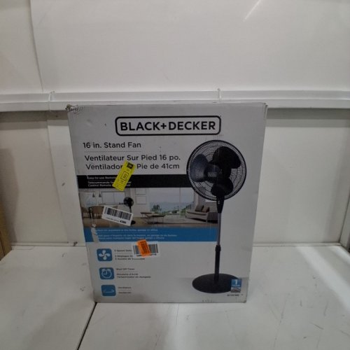 BLACK+DECKER STAND FAN WITH REMOTE- 3 SPEED - 16" - BLACK (MODEL: BFSR16B) image 5