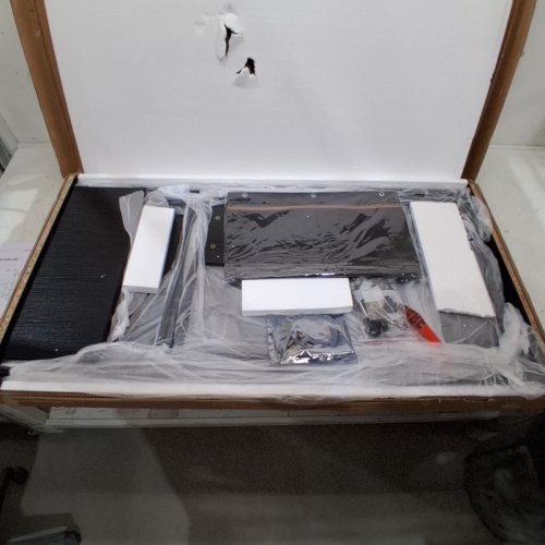 BESTIER COMPUTER DESK WITH LED LIGHT STRIP 4 TIER SHELVES WITH STORAGE BAG - 44" - BLACK (MODEL:D471Z-BLKG) image 2