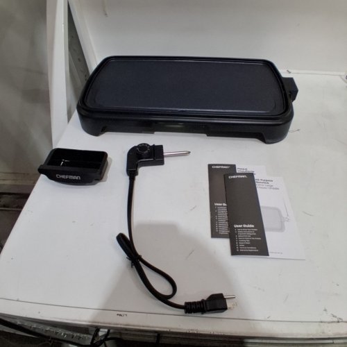 CHEFMAN ALL-PURPOSE ELECTRIC GRIDDLE - XL SIZE - 12" X 21" - BLACK (MODEL: RJ23-LG-V3-CA) image 3