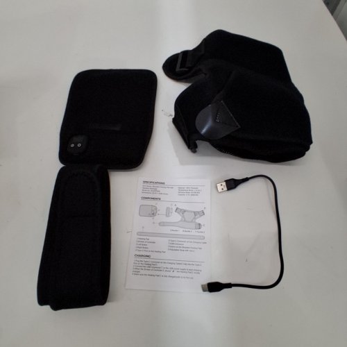 AUCCIPALL RECHARGEABLE CORDLESS SHOULDER HEATING PAD WITH VIBRATION MASSAGE - 20.47" X 8.86" - BLACK (MODEL: AUSHP956) image 4