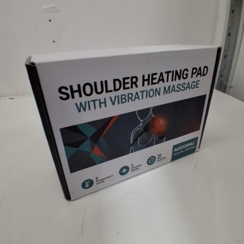 AUCCIPALL RECHARGEABLE CORDLESS SHOULDER HEATING PAD WITH VIBRATION MASSAGE - 20.47" X 8.86" - BLACK (MODEL: AUSHP956) image 5