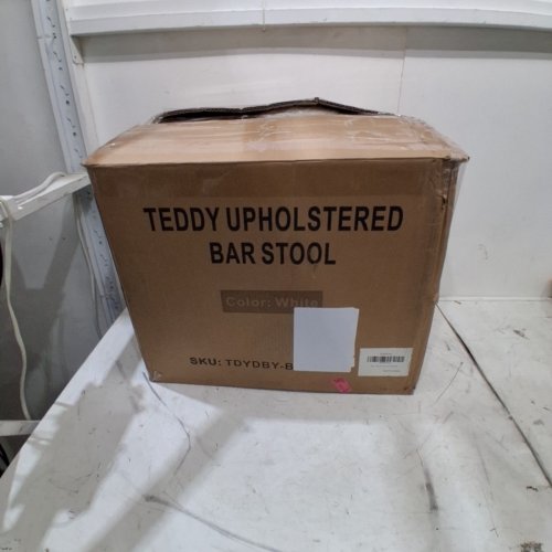 2PK TEDDY MODERN UPHOLSTERED BAR STOOL - 24" - WHITE (MODEL: TDYDBY-BAI) image 4