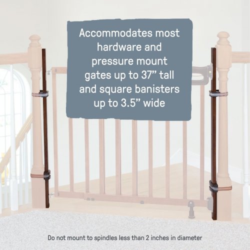 INGENUITY BANISTER-TO-BANISTER STAIRWAY GATE KIT - BROWN (MODEL: 27573) image 3