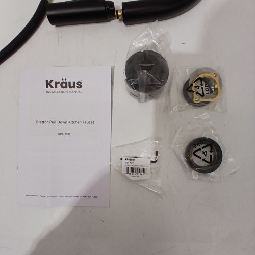 KRAUS OLETTO MODERN PULL-DOWN SINGLE HANDLE KITCHEN FAUCET - 19.5" - BLACK (MODEL: KPF-3101) image 3