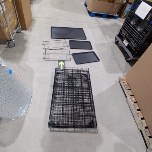 METAL WIRE PET CRATE PLAYPEN - 48" X 36" - BLACK image 2