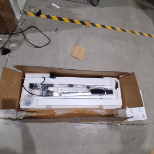 FEZIBO ELECTRIC STANDING DESK WITH SOLID STEEL FRAME, CABLE MANAGEMENT TRAY, & HOOKS - 32" X 19" - WHITE (MODEL: S35) image 2