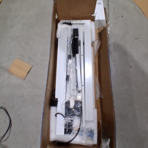 FEZIBO ELECTRIC STANDING DESK WITH SOLID STEEL FRAME, CABLE MANAGEMENT TRAY, & HOOKS - 32" X 19" - WHITE (MODEL: S35) image 3